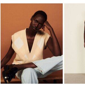 Sandro Sleeveless jacquard sweater size 1 US S